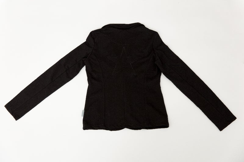 Collarijakku t&auml;hdell&auml;, musta/musta (vain XS, S ja M)