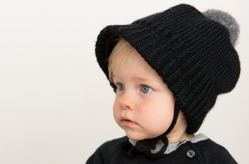 Villalippis tupsulla, musta/turkoosi (VAIN 47/49)