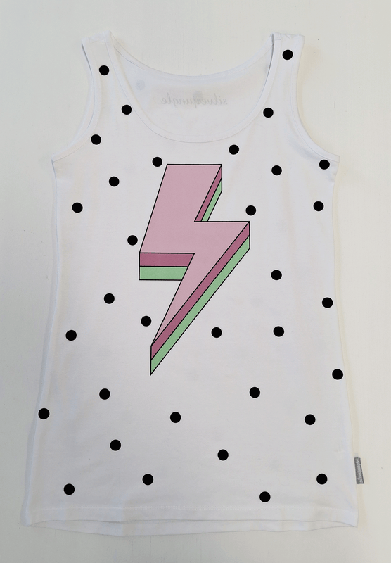 Mallikappale Salama-toppi, valkoinen (S)