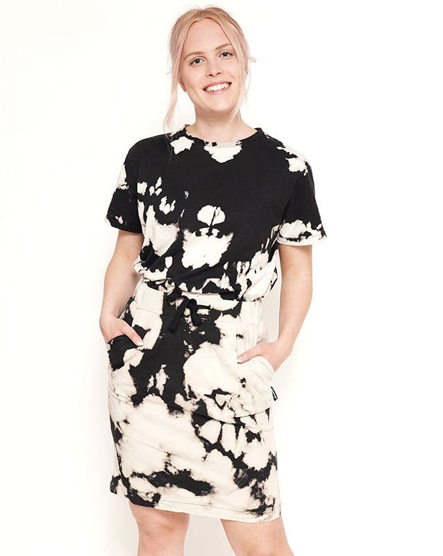 Tie dye hame, musta/valkoinen